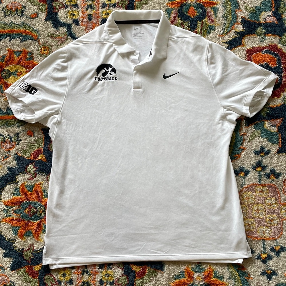 Iowa Hawkeye Football official staff issued tiger woods polo